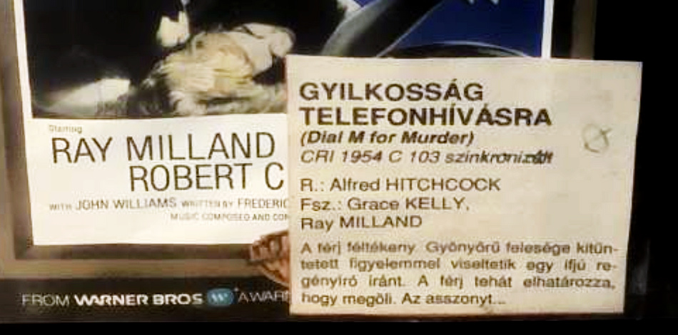 Gyilkossg telefonhvsra (1954) - Intervideo vhs